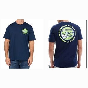 Adidas Navy Racket Sport Rebels Graphic Short Sleeve T-Shirt Sz M NEW